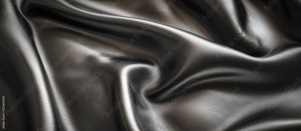 Poster elegant gray leather texture with soft folds and shadows for a sophisticated background or design el