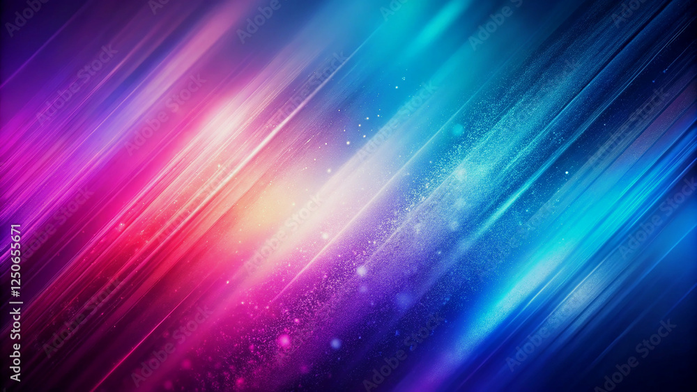 Poster vibrant abstract background with colorful bokeh and diagonal lines