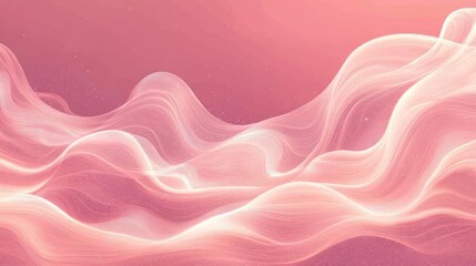 Fototapeta premium Abstract Pink Waves Background with Light Flowing in Ethereal Form