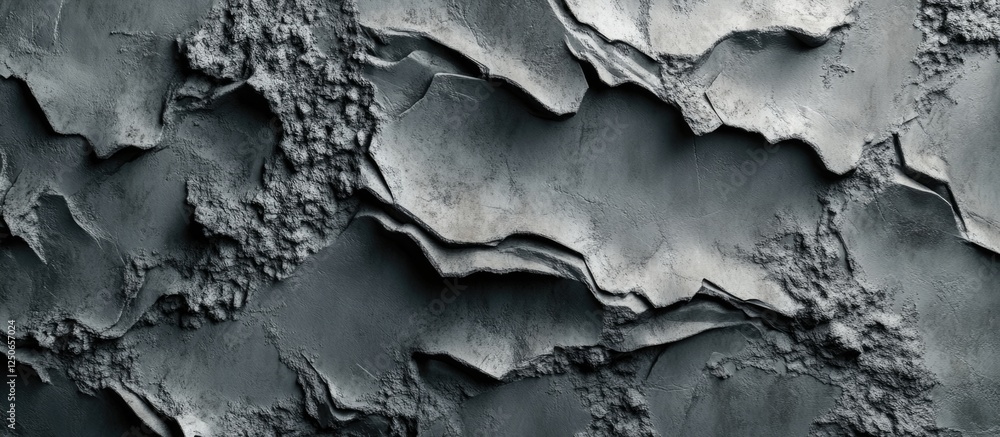 Poster gray concrete texture surface with varied patterns for architectural and industrial design use