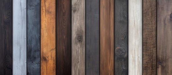 Wood Texture Background Featuring Gray Brown and Dark Tones in Vertical Strips for Rustic and Contemporary Design Elements