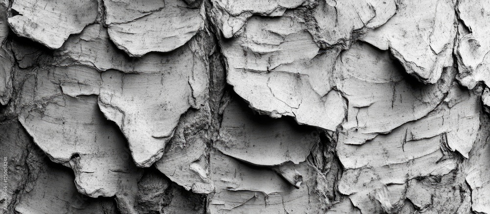 Poster textured gray beech bark surface close-up showcasing natural patterns and details in a monochromatic