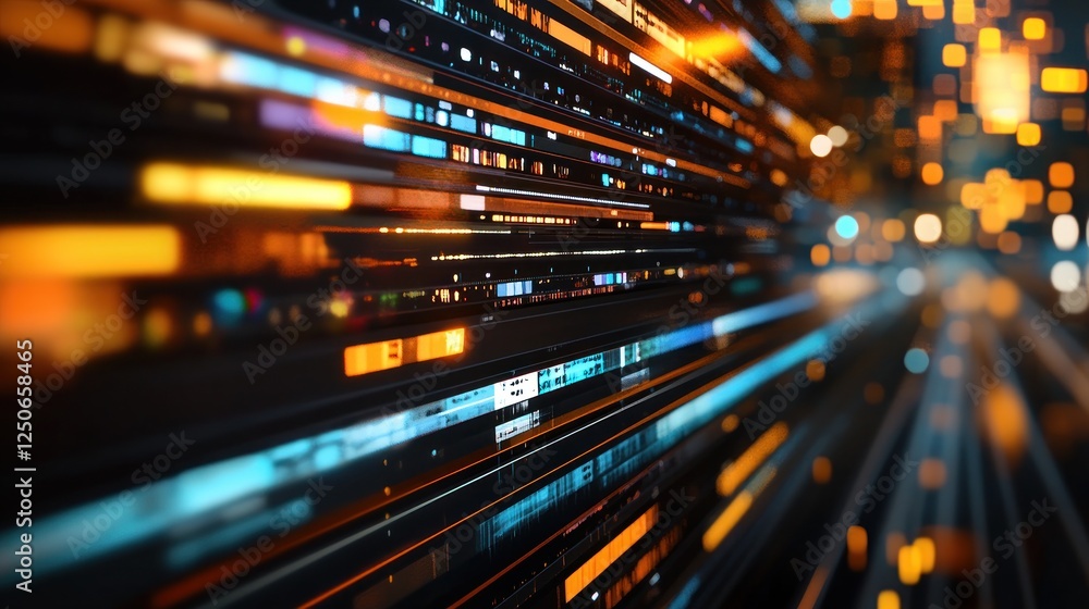 Poster dynamic data stream: abstract visualization of high-speed information flow