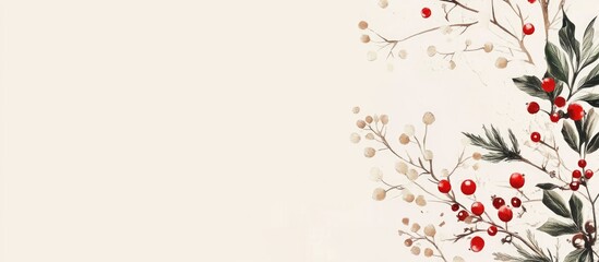 Minimalist Holiday Bank Design Featuring Decorative Line Art and Ample Space for Personalized Text in a Elegant Layout