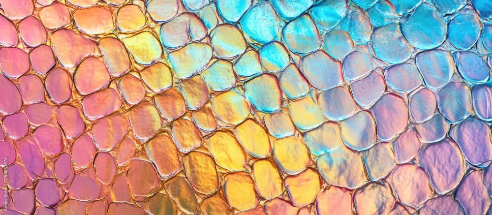Aufkleber holographic iridescent background featuring soft colorful reflections with text space for creative d