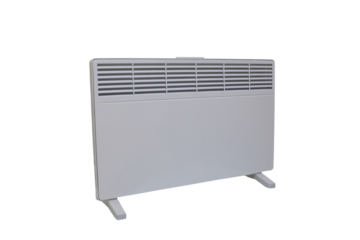 electric heater isolated, modern economical heater, household portable electric heater, electric heater battery isolated on white background
