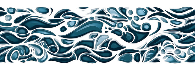 abstract background with blue waves isolated on white background PNG.AI GENERATED