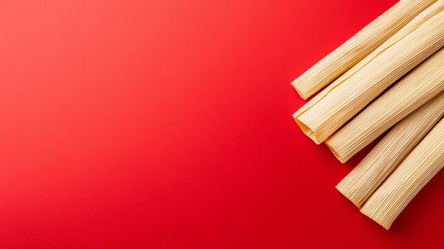 Spicy Tamale Elegance Red Gradient Textures with Corn Husks for National Tamale Day - Festive Spring and Home Decor Marketing Innovation in Culinary Arts