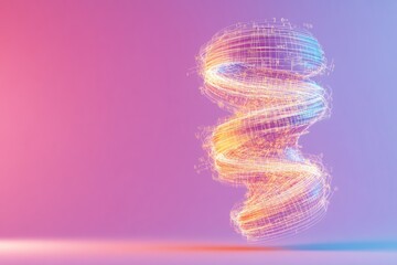 Neon Futurism for World Maths Day Spiraling Equation Staircase and Geometric Glows in STEM Education Imagery for Spring Creativity and Modern Business Innovation