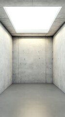Empty Concrete Room: Modern Minimalist Design