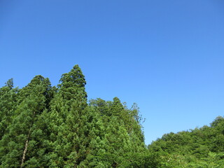 青空と里山風景