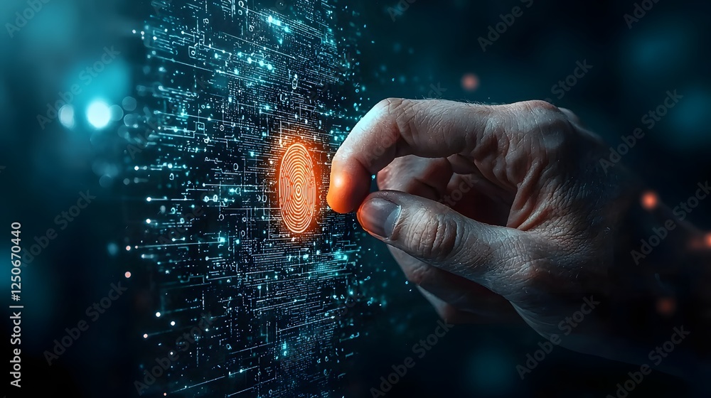 Poster conceptual of a glowing digital network and technological innovation futuristic high tech background