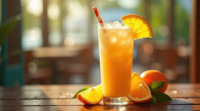 Refreshing glass of morir soando with vibrant citrus and milk blend