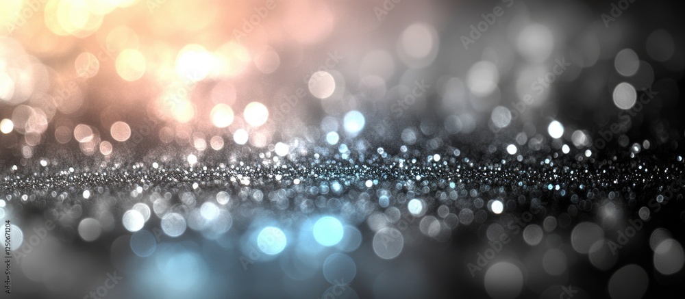 Poster elegant grey bokeh background with shimmering lights creating a dreamy abstract atmosphere perfect f