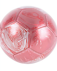 Fototapeta premium Pink Soccer Ball with Abstract Design