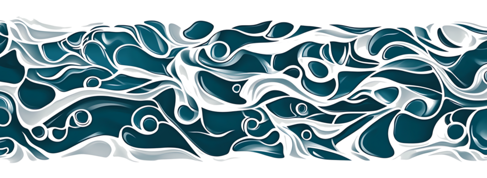 A flat vector graphic of white water ripples isolated on white background PNG.AI GENERATED