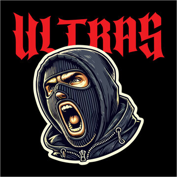 illustration vector graphic of Football fans ultras hooligan casual design for logo, t-shirt, etc