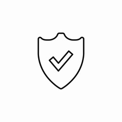 Security shield check icon vector sign