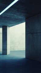 Modern Concrete Architectural Design: A Minimalist Concrete Structure with Geometric Forms