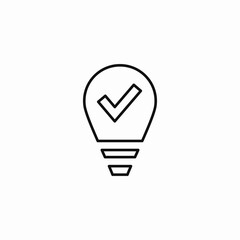 Creative idea bulb icon vector sign