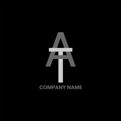 Obraz premium AT, TA company logo design