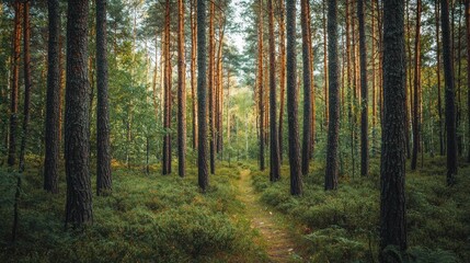 Serene Forest Path: A Tranquil Escape into Nature's Embrace