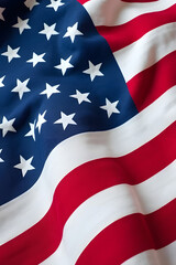 Obraz premium Waving american flag symbolizing freedom united states image capture vibrant colors close-up national pride