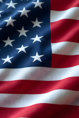 Obraz premium American flag wave united states photography outdoor close-up patriotism and freedom
