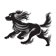 Elegant Cocker Spaniel silhouette crafted with artistic precision - Cocker Spaniel illustration - minimal Cocker Spaniel vector - dog silhouette
