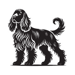 Dynamic Cocker Spaniel silhouette crafted with premium quality - Cocker Spaniel illustration - minimal Cocker Spaniel vector - dog silhouette
