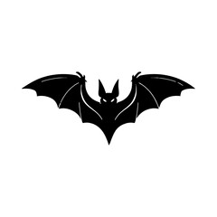 Bat icon. Horror mammal silhouette for spooky decoration and celebration theme.