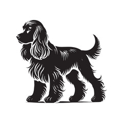 Clean and minimalist Cocker Spaniel silhouette for designers - Cocker Spaniel illustration - minimal Cocker Spaniel vector - dog silhouette
