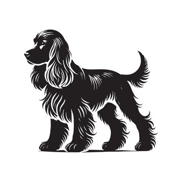 Clean and minimalist Cocker Spaniel silhouette for designers - Cocker Spaniel illustration - minimal Cocker Spaniel vector - dog silhouette
