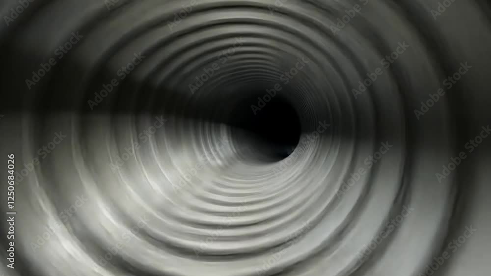 Poster abstract tunnel: a journey into the depth of cylindrical forms
