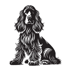 Beautifully crafted Cocker Spaniel silhouette for art and branding - Cocker Spaniel illustration - minimal Cocker Spaniel vector - dog silhouette

