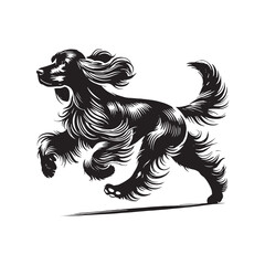 Iconic Cocker Spaniel silhouette highlighting the breed’s charm - Cocker Spaniel illustration - minimal Cocker Spaniel vector - dog silhouette
