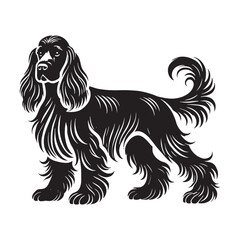 Elegant Cocker Spaniel silhouette for versatile design - Cocker Spaniel illustration - minimal Cocker Spaniel vector - dog silhouette
