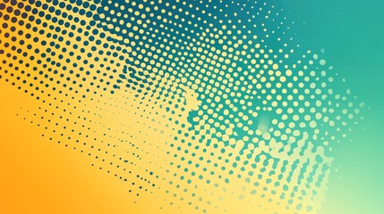 Vibrant Halftone Gradient Background with Retro Style and Modern Colors