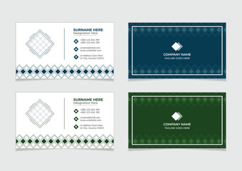 Modern Business Card Design Template | Corporate Luxury & Creative Business Card Design Printable Layout | Vector Illustration