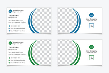 Corporate Creative Business Card Design Printable Layout | Vector Illustration