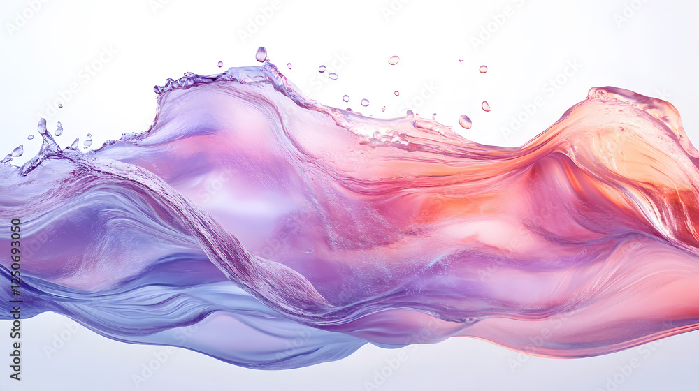 Poster captivating chromatic waves fluid abstract art with dynamic motion and vibrant hues this mesmerizing