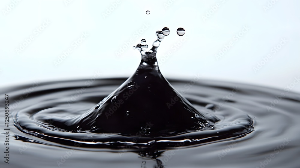 Poster captivating monochrome water drop splash abstract background for design and photography