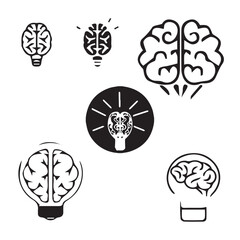 lightbulb, light, bulb, electric, power, innovation, electricity, bright, technology vector design icon symbol set 