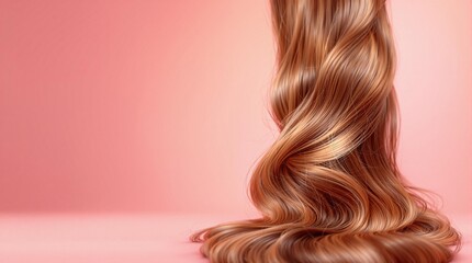 Fototapeta premium close-up of silky smooth blonde hair styled into an elegant twist, representing beauty, haircare, and professional hairstyling