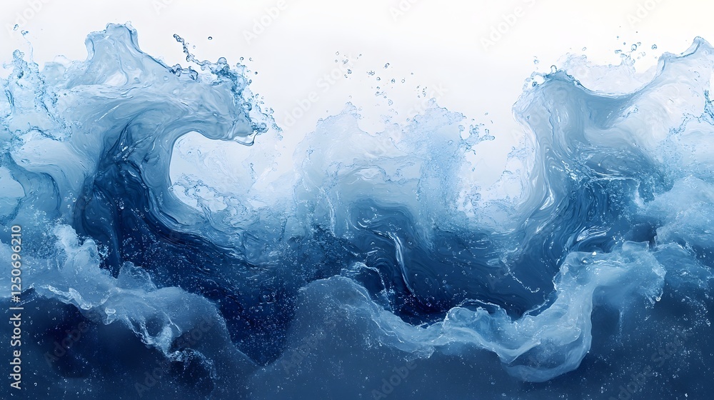 Leinwandbilder powerful crashing ocean waves surging with dynamic abstract aquatic energy and movement dramatic sea