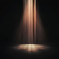 Vertical Light Beams on Dark Stage