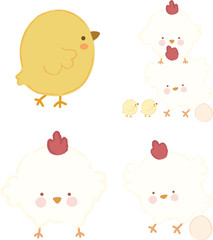 Cute Chicken, chicken PNGs, fluffy baby chicks, and adorable farm animal illustrations. Perfect for nursery art, stickers, and creative designs. High-quality, ready to use.