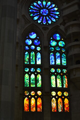 stained glass window in the cathedral