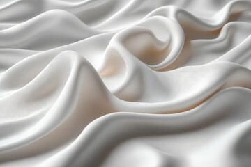 Obraz premium Elegant texture of smooth white fabric draped gently across a surface