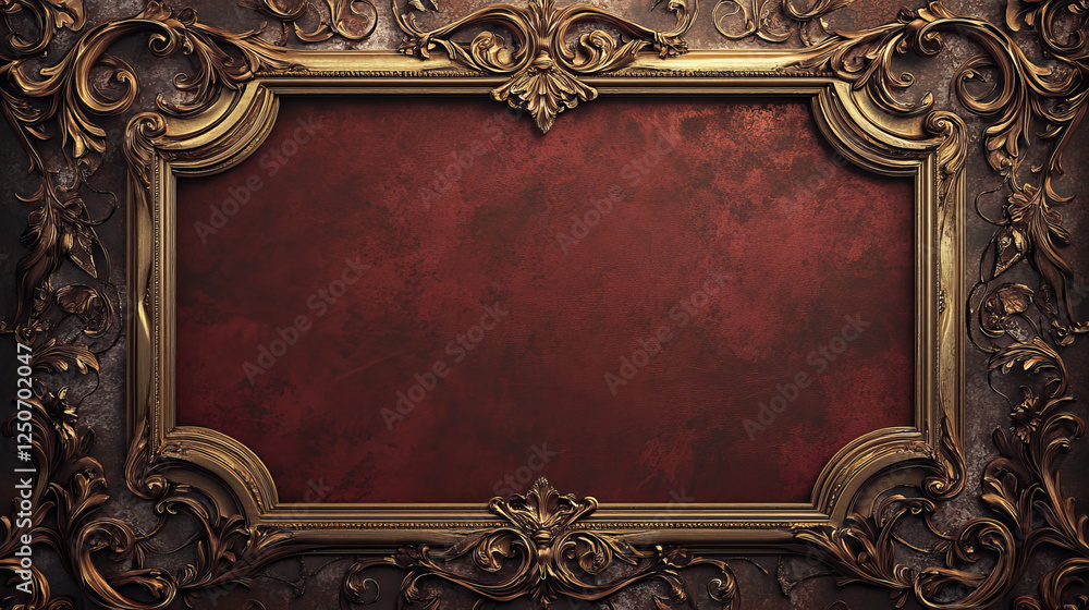 Aufkleber vintage frame in victorian style for design as a background. jpeg version is available in gallery